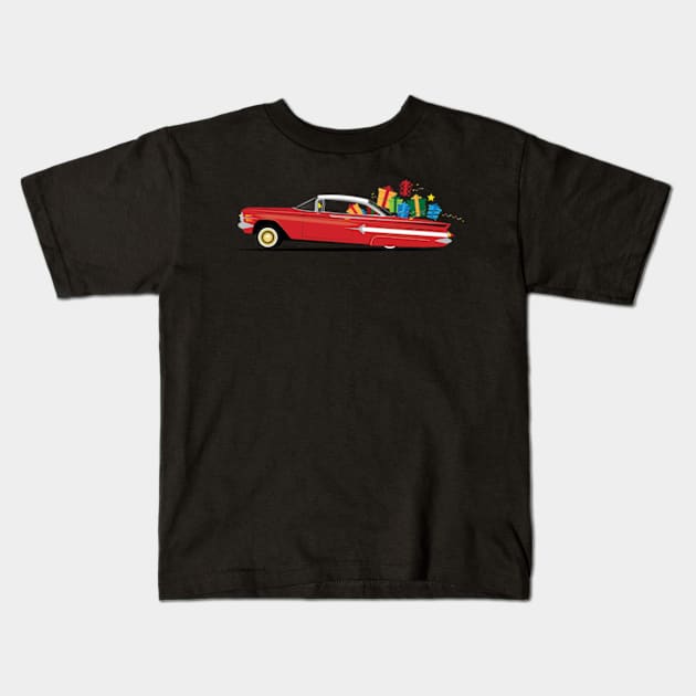 Lowrider Christmas Kids T-Shirt by cristinacandido